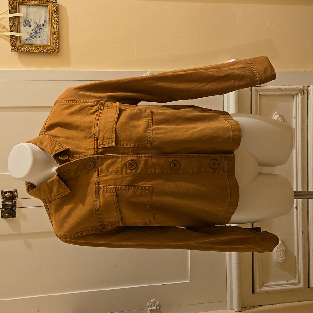 Nicole Miller rusty brown poplin jacket Sz M
